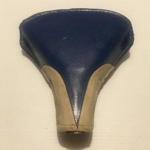 Vintage Bicycle Spring Seat Saddle Blue White 1960-1970